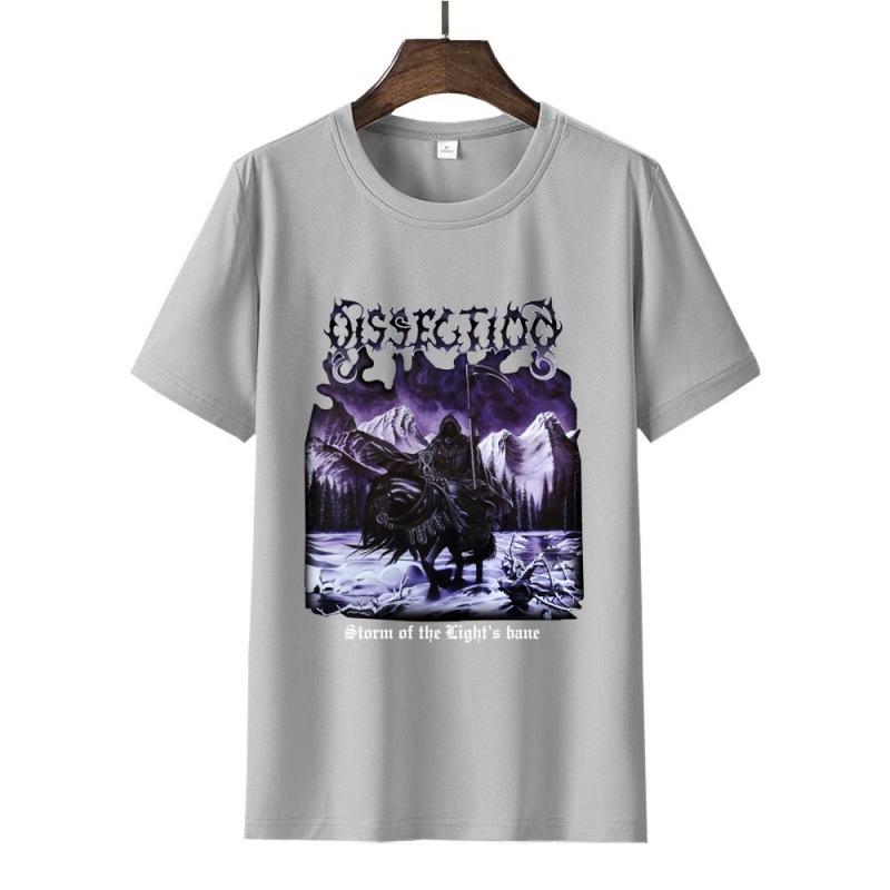 Harajuku, модная футболка унисекс, футболка Death Metal Band Dissection, футболка Storm of the Lights Bane, повседневная уличная футболка, футболка унисекс