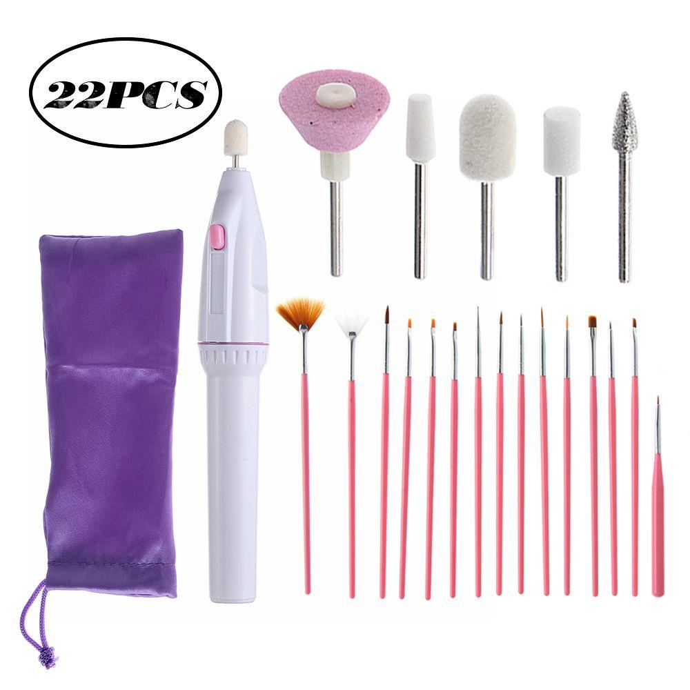 New Portable Drill Bits Manicure Machine Nail Files Nail Brushes Electric Nail File Set