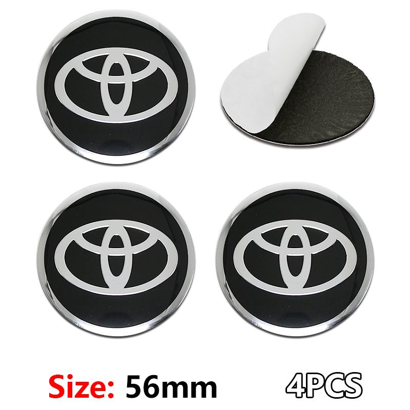 Toyota 56MM Колпачок ступицы колеса автомобиля Алюминиевые металлические наклейки с логотипом Для Rav4 Corolla Camry Aqua Yaris Cross Auris TRD Prius Chr GR