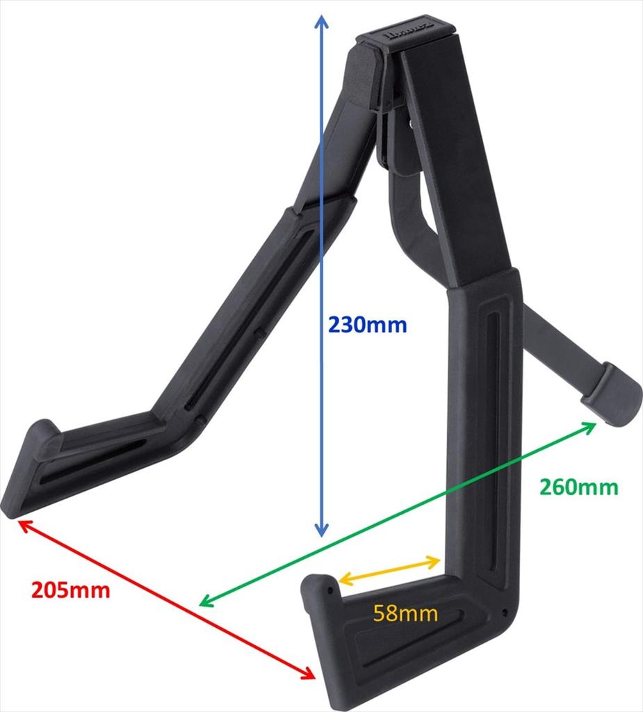 Ibanez Compact Stand for Solid Electric Guitars and Biker Black x PT32-BBK Basses, (Black Black)