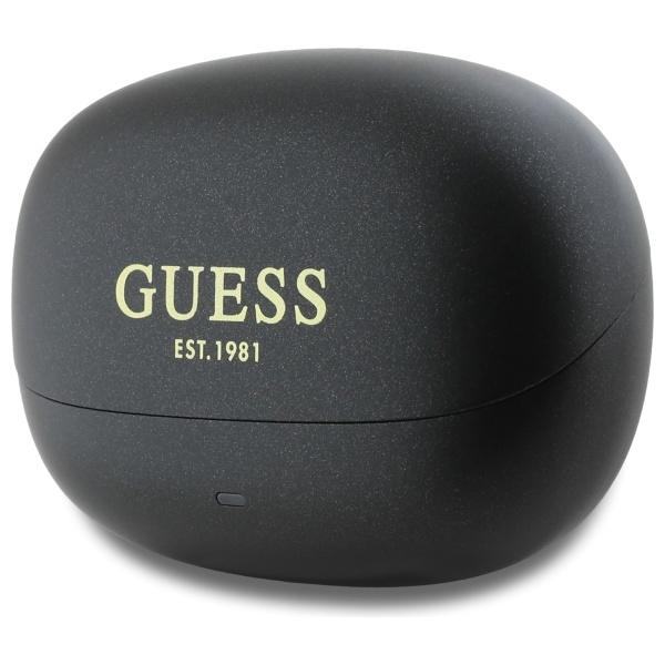 Guess Słuchawki Bluetooth Gutwst88Mctgk  Tws + Stacja Dokująca Czarny/Black Capsule Printed Logo