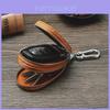 Leather Car Key Case With Double Zipper For Daily Use In Vintage Retro Style