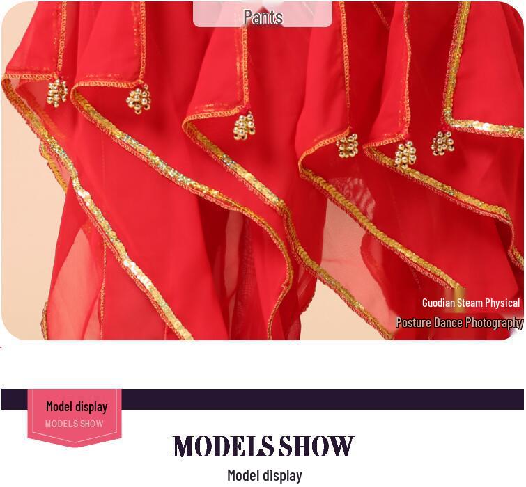 Детский костюм для индийского и синьцзянского народного танца - Наряд для выступления танца живота для девочек