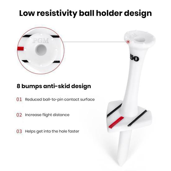6 шт. пластиковые футболки для гольфа уменьшают трение и сопротивление профессиональные футболки для гольфа 7,5/8/8,5 см изогнутые сервировочные штифты тренировочный мяч для гольфа
