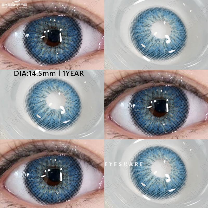 Eyeshare Цветные контактные линзы года Зеленые модные цветные линзы для макияжа глаз Серые натуральные цветные линзы Синие косметические линзы 1 пара