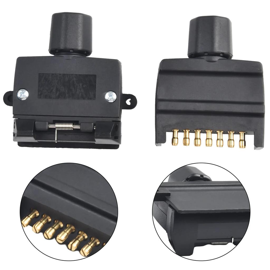 Разъем плоский прицепной штекер RV матовый набор гнезд крестообразные медные иглы плоский прицепной штекер 7Pin горячая распродажа
