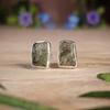 Moldavite Rough Gemstone Earring 925 Solid Sterling Silver Handmade Earring for Women Jewelry, Gift For Her.