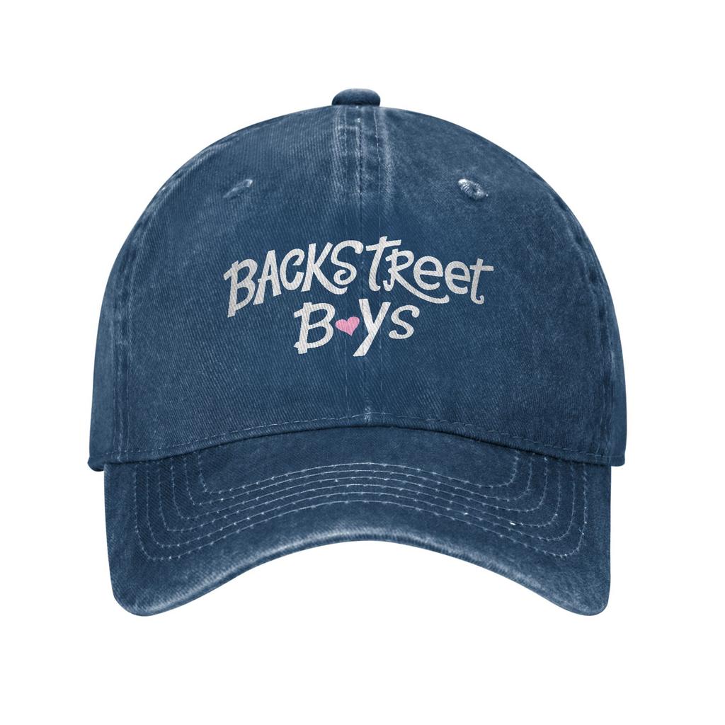 Бейсболка Backstreet Boys BSB Logo с сердцем, винтажная, из состаренного хлопка, с ремешком-защелкой, унисекс, для улицы, летняя, мягкая кепка
