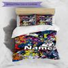 3pcs Duvet Cover Set (1*Duvet Cover + 2*Pillowcase, Without Core), Custom Name Transformers Pattern Bedding Set, Home Bedroom Decor Gift