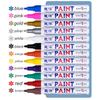 12 Color White Waterproof Rubber Permanent Paint Marker Drawing Car Tyre Tread Environmental Tire Painting Highlighter Pen