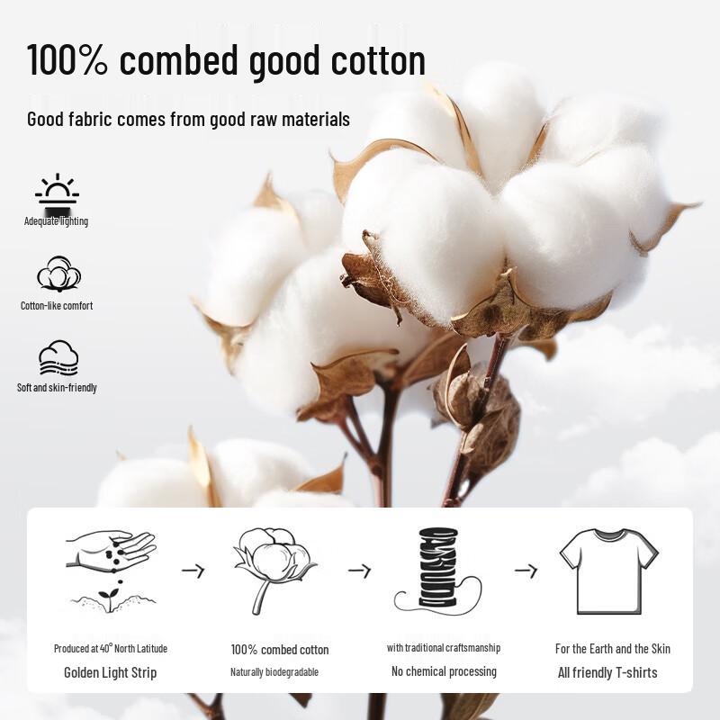 MINISO Мужской хлопковый комплект из футболки с коротким рукавом и шорт
