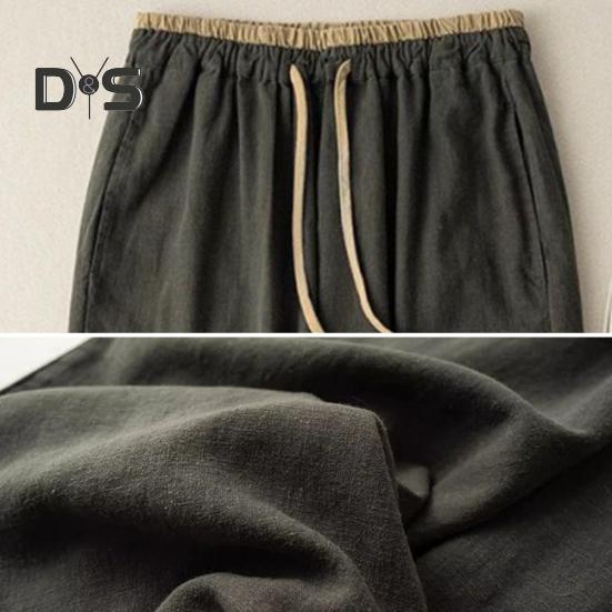 Women Harem Pants Drawstring Waist Wide-leg Casual Trousers Solid Color Ankle-Length Pants for Workouts Everyday Wear