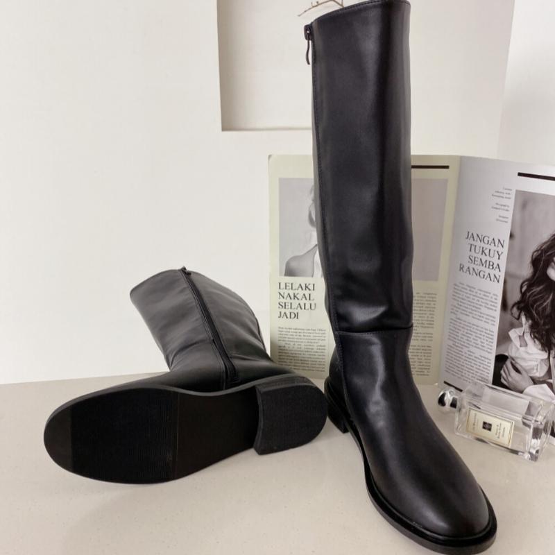 Honey J Women Kiolin Calf Cover Zip Wide Long Boots