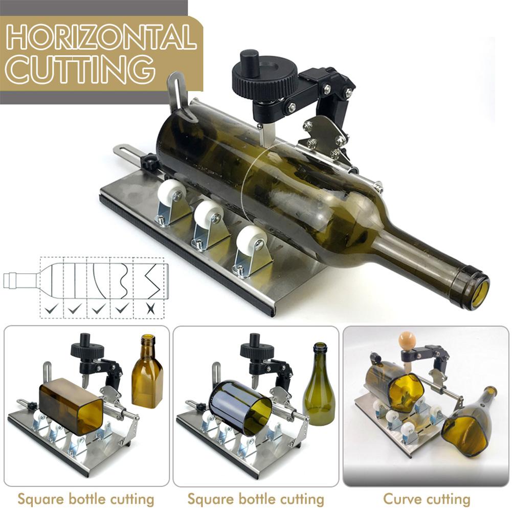 Bottle Cutting Tool DIY Machine Glass Cutter Kit Wine Beer Glass Sculptures Cutter Machine for Bottles of Beer Liquor Whiskey