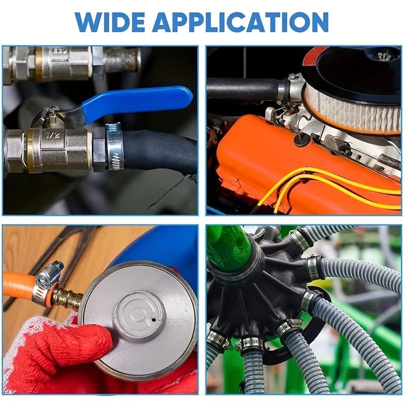 Набор из 40 хомутов из нержавеющей стали 1/4'' - 1-1/8'' для труб, интеркулеров, сантехники, труб и топливных линий