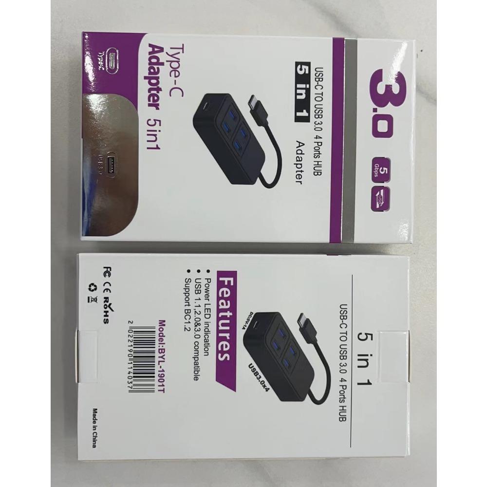 4 в 1 USB C Hub Многопортовый адаптер Тип C на HDMI USB 3 0 Порт Ethernet для ноутбука MacBook Pro Air