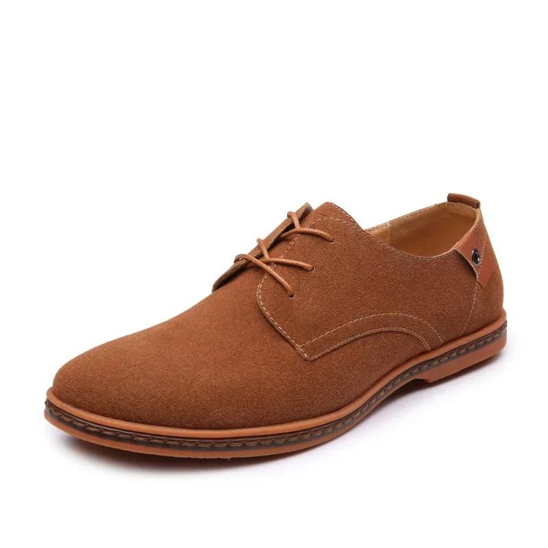Suede Shoes for Men Luxury Designer Men Dress Shoes Classic Comfortable Party Wedding Shoes Oxford Casual Shoe Large Size Flats
