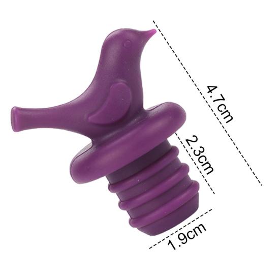 Прекрасная маленькая красная птичка Силиконовая пробка для бутылки вина/шампанского Герметичная верхняя крышка