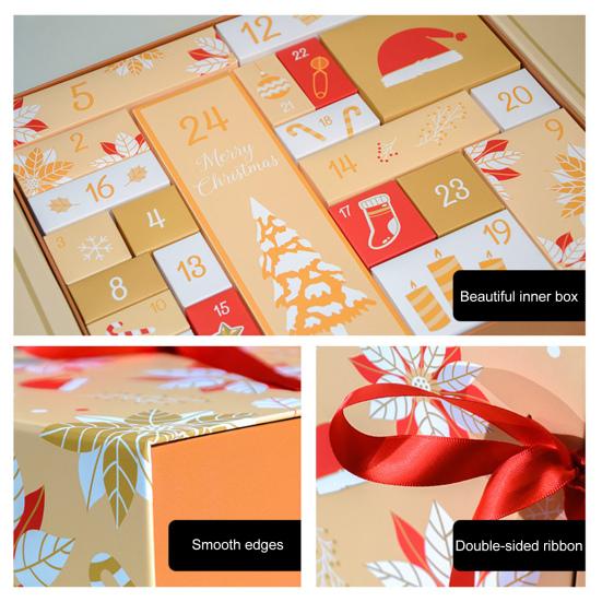 Christmas Advent Calendar 2025 24 Days Christmas Countdown Calendar with 24 Empty Boxes DIY Refillable Gift Boxes for Boys Girls Teens Adults