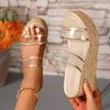Fashion Fashion Chunky Wedges Slippers Women Transparent Pvc Thick Platform Sandals Woman 2025 Summer High Heels Sandles Plus Size 35-42
