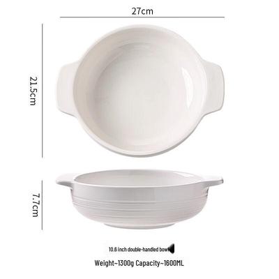 Керамическая суповая миска с двумя ручками ZISIZ