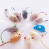 100pcs Cat Mice Toy Plush Catnip Filled Mouse for Indoor Cats and Kittens