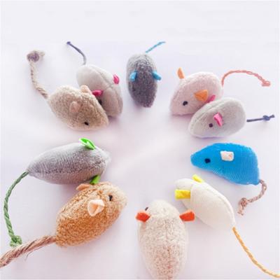 100 шт. Игрушка для кошек-мышей, плюшевая мышь с кошачьей мятой для домашних кошек и котят