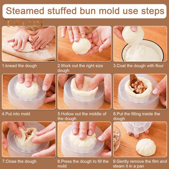 Baozi Maker Легко вынимаемая посуда Простое управление Полезная форма для изготовления булочек на пару Товары для дома