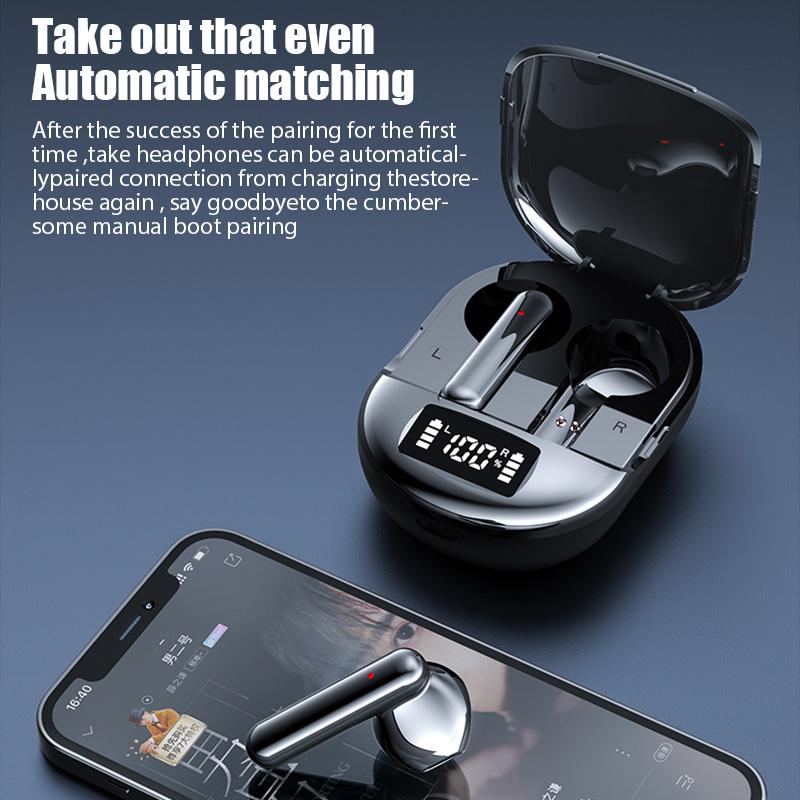 Наушники Bluetooth 5.3 Цифровой дисплей Беспроводные наушники с шумоподавлением Наушники Высококачественный стереозвук с микрофоном