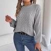 Vintage Autumn Winter Knitwear Cardigan Loose Long Sleeve O-Neck Solid Color Sweater Top