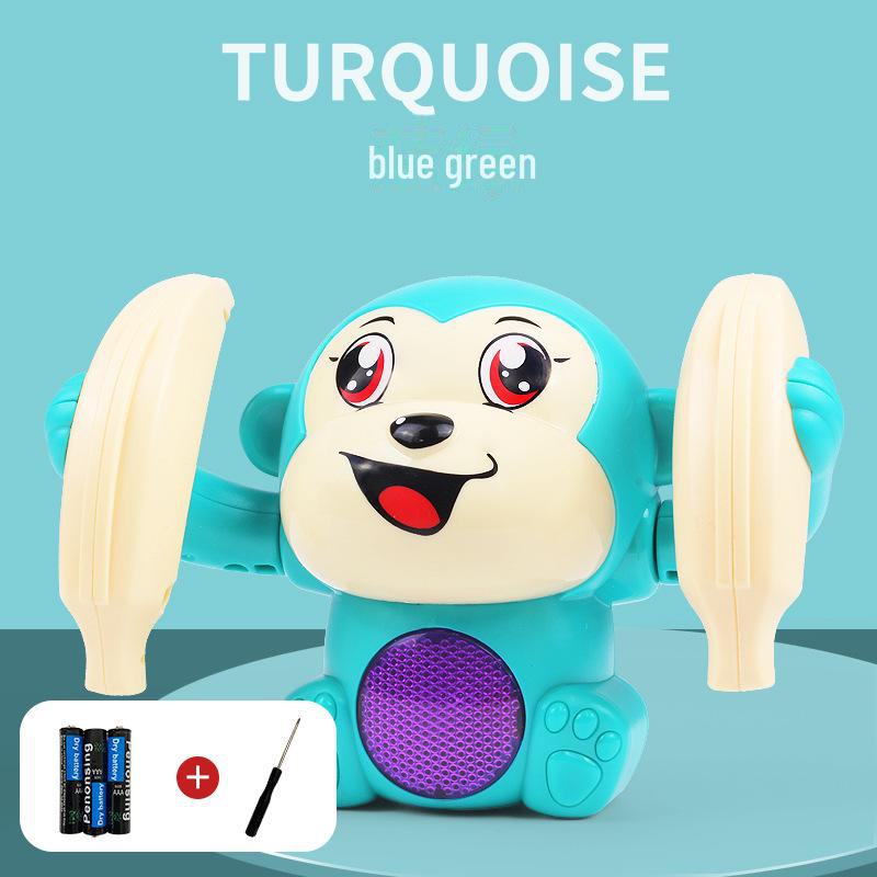 Детская светящаяся игрушка-обезьянка с голосовым управлением: Поощряет ползание у младенцев и способствует развитию навыков держания головы вверх.