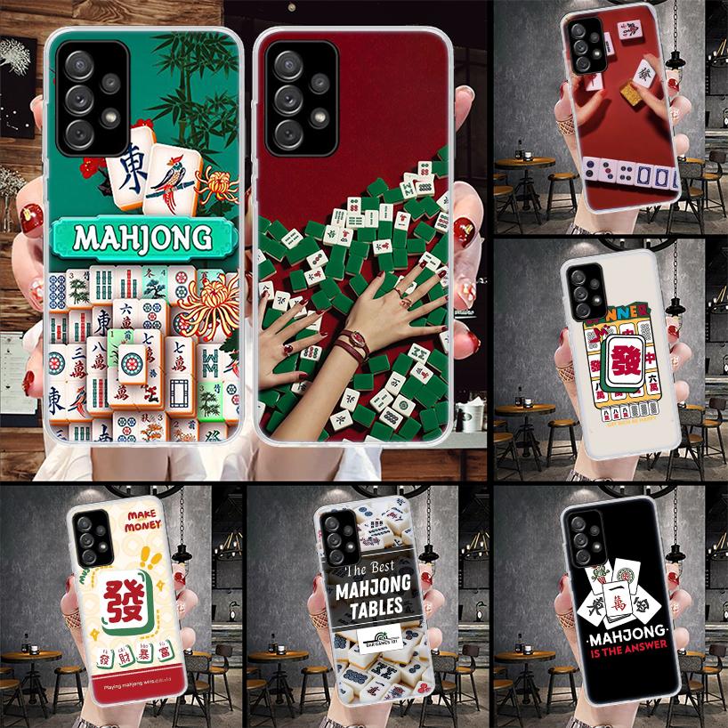 Creative Mahjong Phone Case For Samsung Galaxy A12 A22 A32 A52 A72 A02S A51 A50S A71 A70 A31 A20S Note 20 Ultra S10 A10S Galaxy
