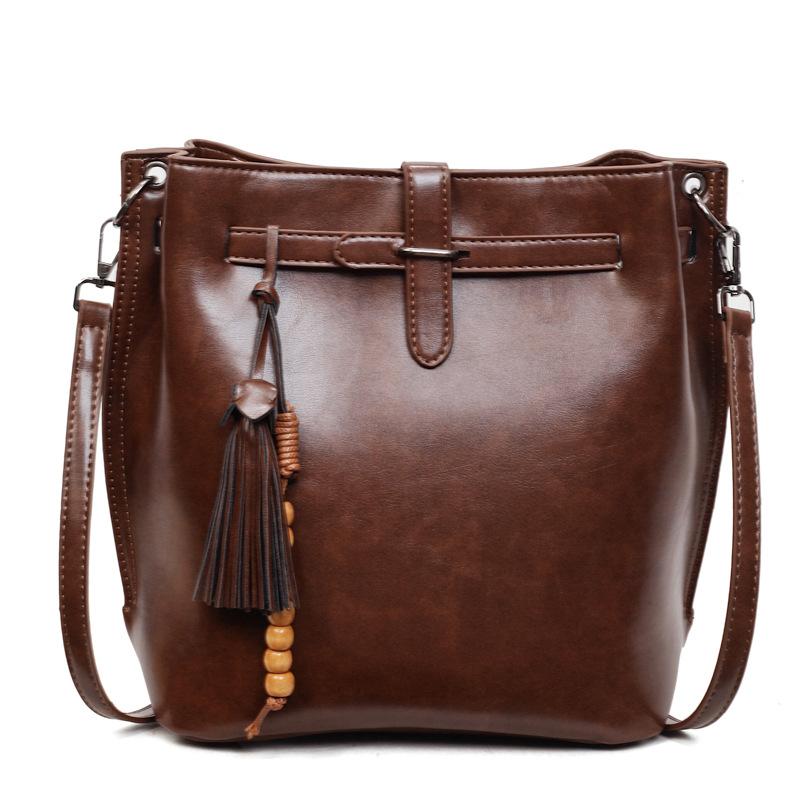 Женская сумка кроссбоди на одно плечо большой вместимости, ретро, повседневная и универсальная сумка-тоут для通勤