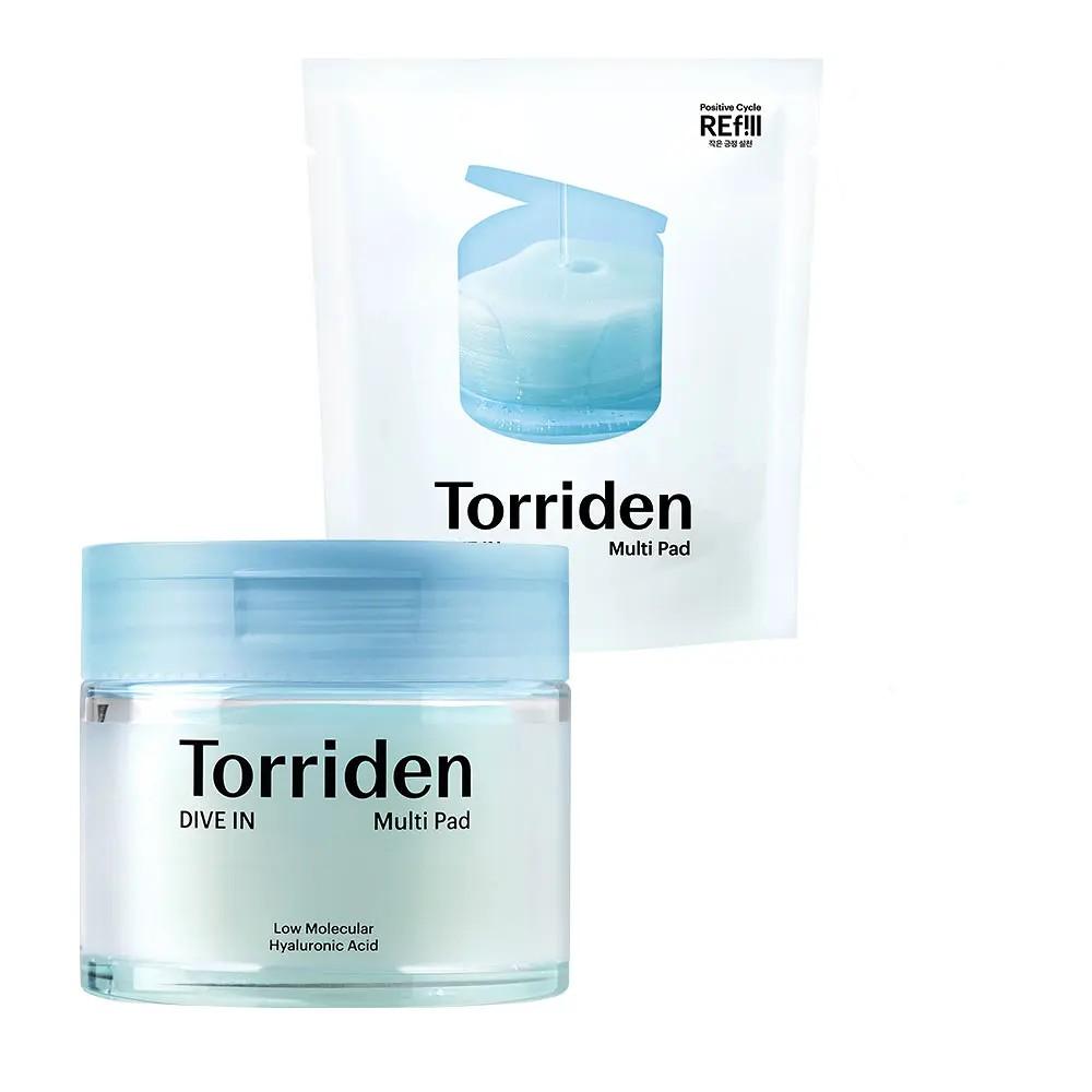 TORRIDEN Toner Pad Refill Set (Choose 1) – DIVE-IN Hydration (80+80) / BALANCEFUL Calming (60+60)