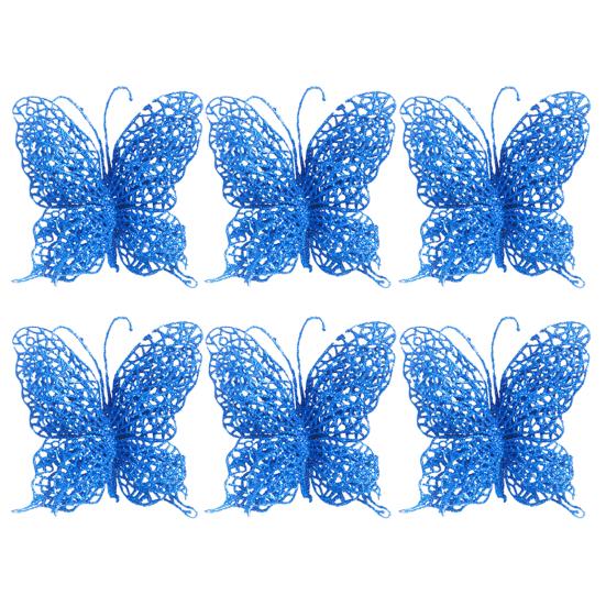 Подвесной кулон, выдалбливают, широкое применение, пластиковый мини-реалистичный подвесной орнамент в виде бабочки, рождественское елочное украшение для вечеринки