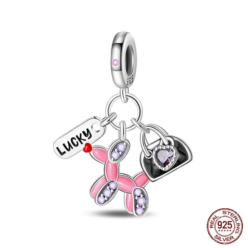 New Copper Cactus Flower Bird Bear Pony Bag Charms Beads Fit Charms Brand Original Bracelet Diy Fine Jewelry Gift