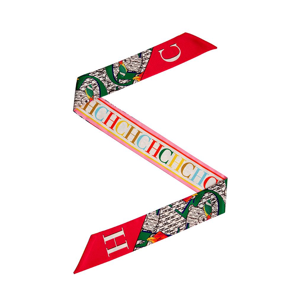Brilliant Color Silk Scarf for Women – Trendy Light Luxury, High-End Flowing Collar Tie Decoration