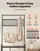 Hall Tree, 1800 mm Coat Rack with Shoe Storage, Freestanding 4-Tier Shoe Rack Organizer with Hooks, Side Pocket and Wire Shelf, Steel Frame Entrance
