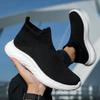 Large Size Breathable Fly-woven Shoes Men's Lightweight Soft-soled Couple Shoes Fashionable and Versatile Casual One-pedal Socks Shoes