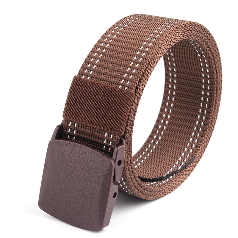 Men's Tactical Nylon Canvas Casual Belt Outdoor Training Electronic Security Check Iron-Free Tactics