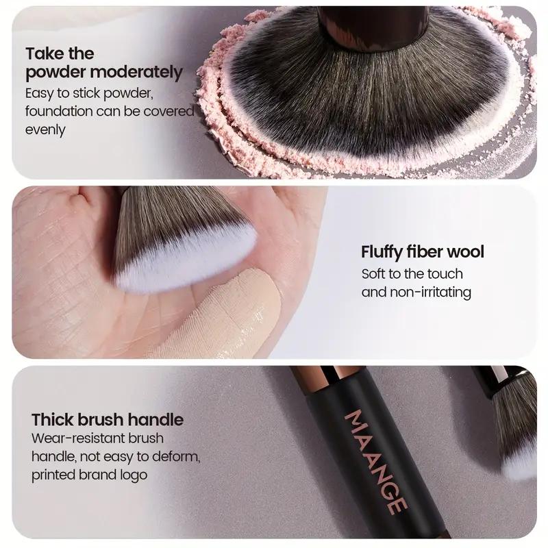 HOT Sale 1PCS Double-headed U-shaped Nose Shadow Loose Powder Brush Double-headed Portable Highlight Brush Foundation Concealer Makeup Tool
