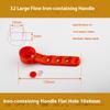 2Pcs Red Ball Valve Handle Replacement Iron Long Handle Leak Proof Universal For Gas Pool Faucet Water Garden