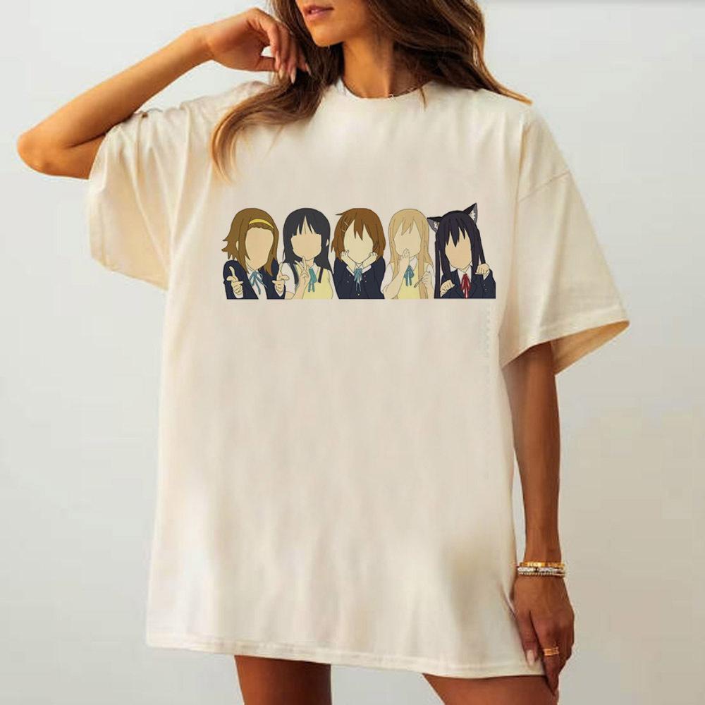 Kon t shirt girl aesthetic Comfortable korean clothes University tshirt hip hop Breathable Y2k Trendy graphic Psychedelic