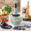 Набор для нарезки салата Push Salad Spinner, высокая скорость вращения, тщательное удаление тонкого жира, включает в себя безопасный держатель, компактное хранение [Toffy] и K-HC10 2-в-1, ломтики/тонкие