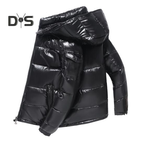 Мужское зимнее хлопковое пальто со съемным капюшоном, длинный рукав, однотонная стеганая куртка с карманами, водонепроницаемая теплая верхняя одежда