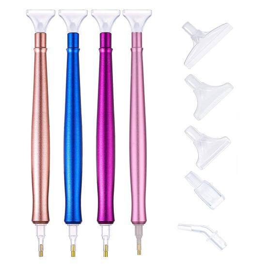 Электрическая алмазная художественная ручка Вакуумная алмазная художественная ручка со сменными наконечниками Инструмент для алмазного искусства без воска для круглых и квадратных бриллиантов