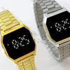 Модные цифровые часы с гальваническим покрытием, светодиодный дисплей, совместимый с HD, четкое изображение, водонепроницаемые часы, электронный браслет, часы для студентов