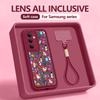 Мягкий чехол-ремешок из ТПУ для Samsung Galaxy S25 S23 S24 Ultra S24 S25 FE A17 A56 A16 A55 A15 A36 5G Чехол для телефона с рождественским узором