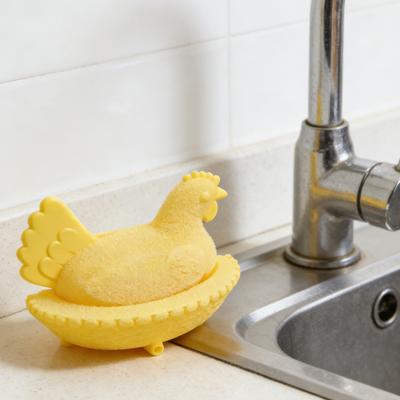 Держатель для губок в виде курицы для кухонной раковины, 3D-печать, в форме курицы, органайзер для раковины с дренажным отверстием для ванной комнаты, кухни