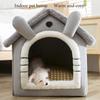 Indoor Warm Dog House Soft Pet Bed Tent House Dog Kennel Cat Bed with Removable Cushion Suitable for Small Medium Large Pets